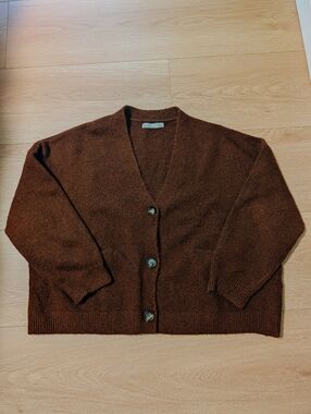 OAK + FORT Chunky Chocolate Brown Knit Sweater